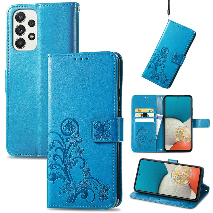 Four-leaf Clasp Embossed Leather Phone Case