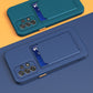 Skin Feel Card Contrast Color Button TPU Phone Case