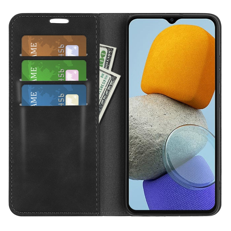 For Samsung Galaxy M23 5G Retro-skin Magnetic Suction Leather Phone Case