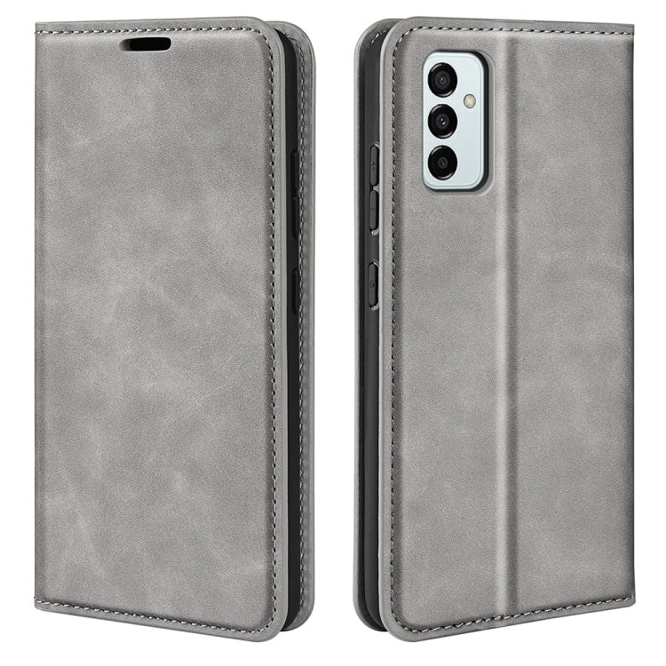 For Samsung Galaxy M23 5G Retro-skin Magnetic Suction Leather Phone Case