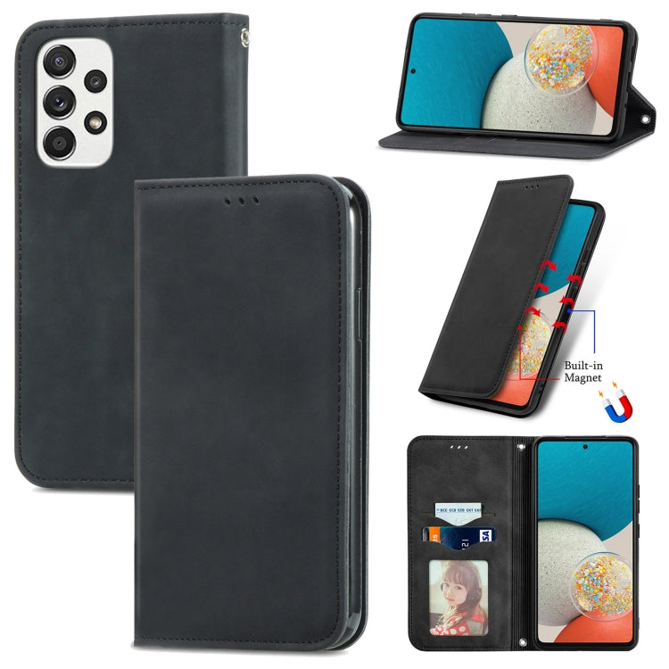 Retro Skin Feel Magnetic Horizontal Flip Leather Phone Case
