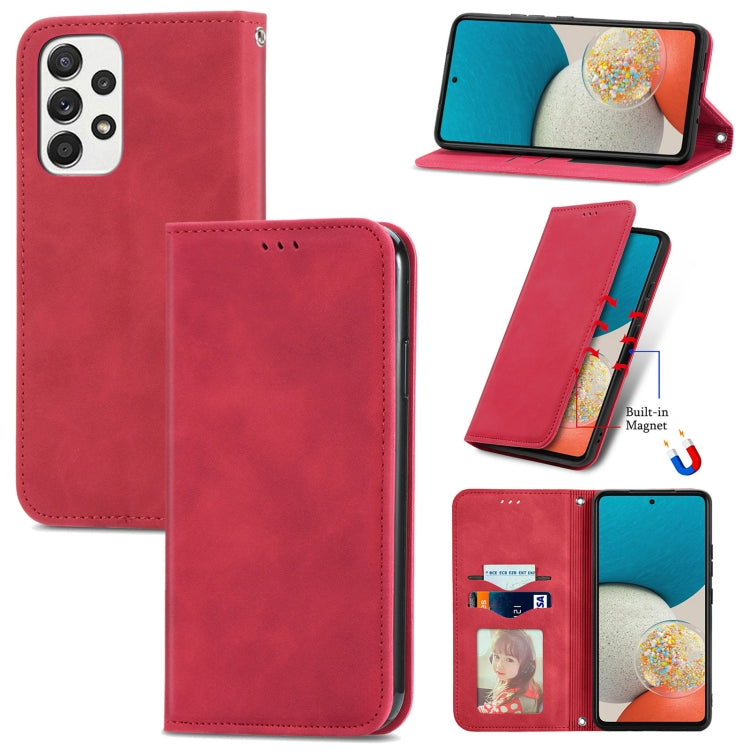Retro Skin Feel Magnetic Horizontal Flip Leather Phone Case