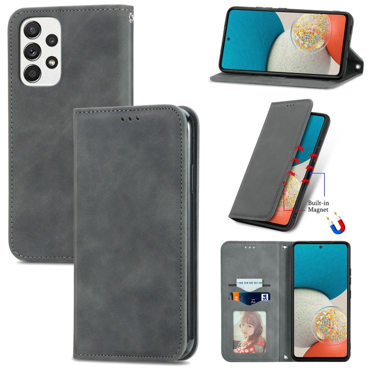 Retro Skin Feel Magnetic Horizontal Flip Leather Phone Case
