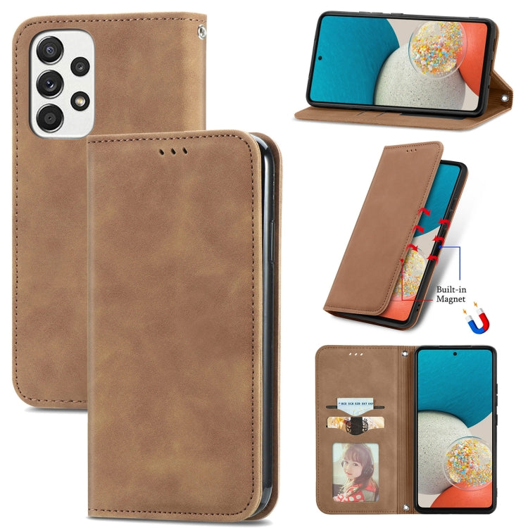 Retro Skin Feel Magnetic Horizontal Flip Leather Phone Case