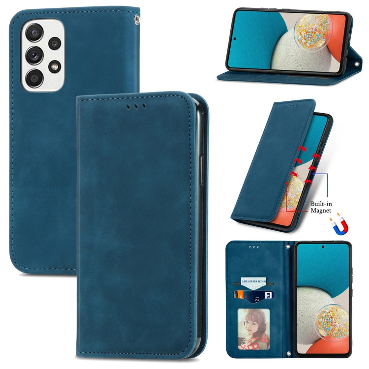 Retro Skin Feel Magnetic Horizontal Flip Leather Phone Case