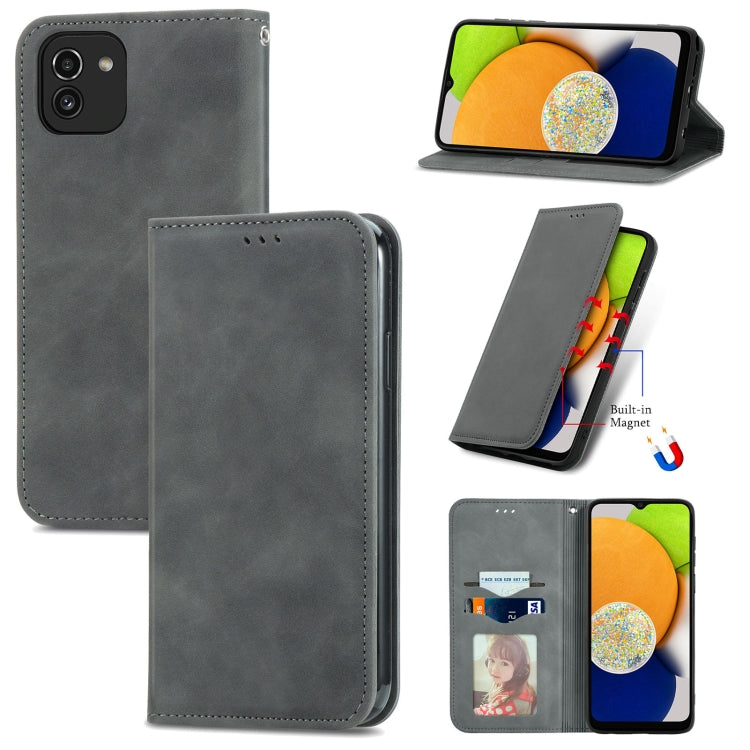 Retro Skin Feel Magnetic Horizontal Flip Leather Phone Case
