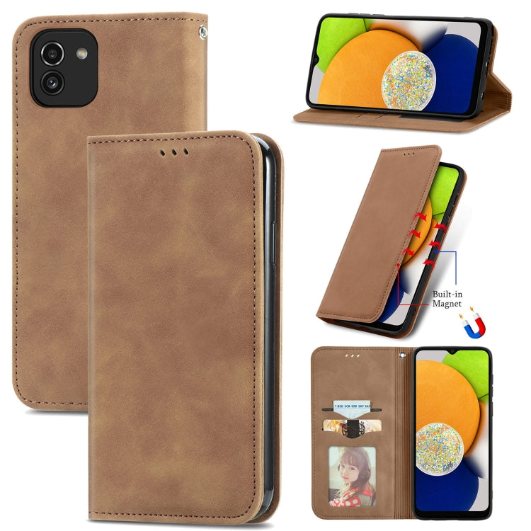 Retro Skin Feel Magnetic Horizontal Flip Leather Phone Case