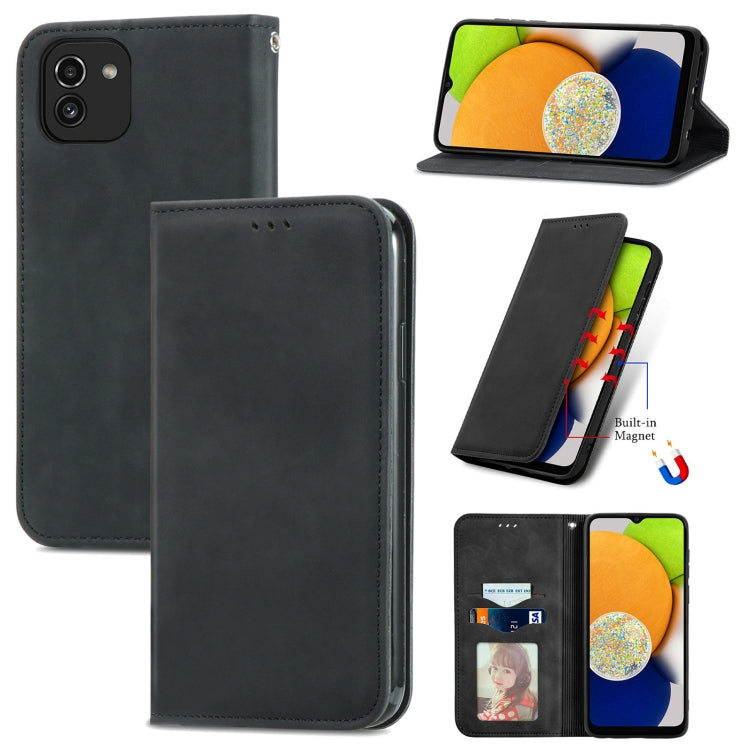 Retro Skin Feel Magnetic Horizontal Flip Leather Phone Case