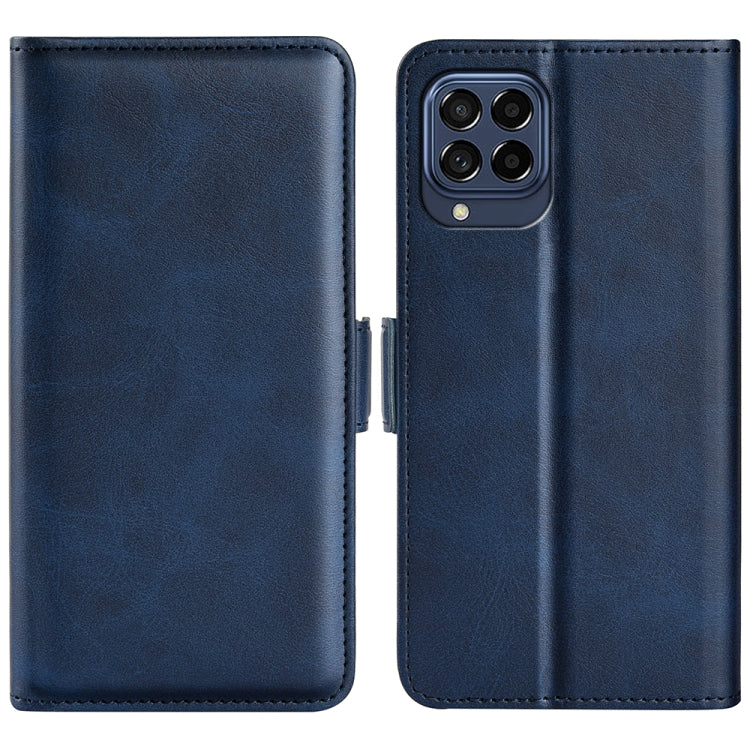For Samsung Galaxy M53 Dual-side Magnetic Buckle Leather Phone Case