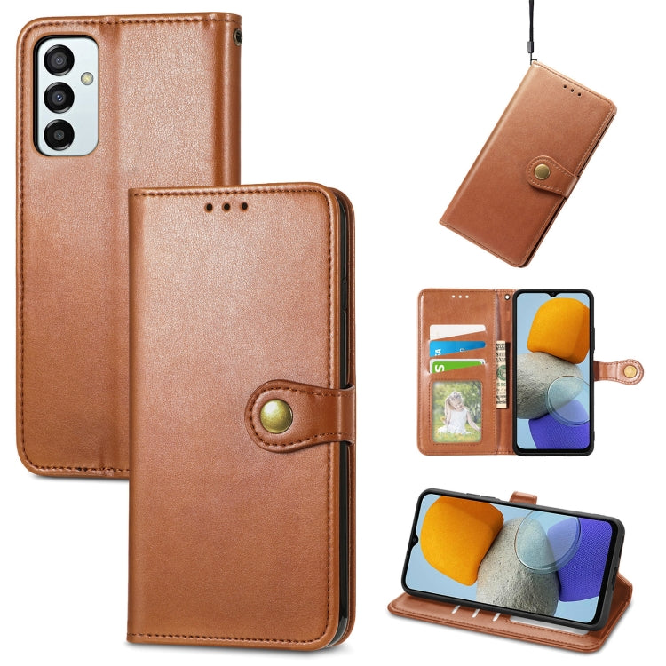 Solid Color Leather Buckle Phone Case