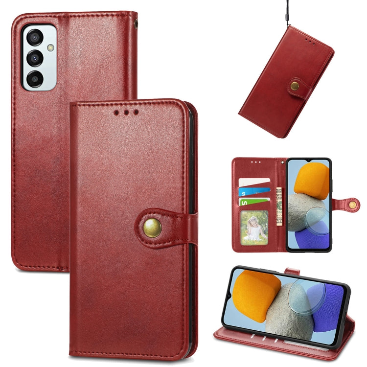 Solid Color Leather Buckle Phone Case
