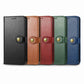 Solid Color Leather Buckle Phone Case