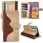 Stitching Horizontal Flip Leather Phone Case
