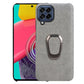 For Samsung Galaxy M53 Ring Holder Honeycomb PU Skin Phone Case