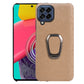 For Samsung Galaxy M53 Ring Holder Honeycomb PU Skin Phone Case