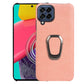 For Samsung Galaxy M53 Ring Holder Honeycomb PU Skin Phone Case