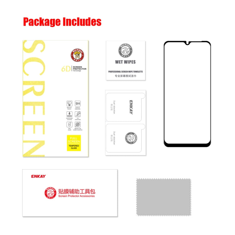 For Samsung Galaxy M13 4G ENKAY Hat-Prince 6D Full Glue Tempered Glass Full Film