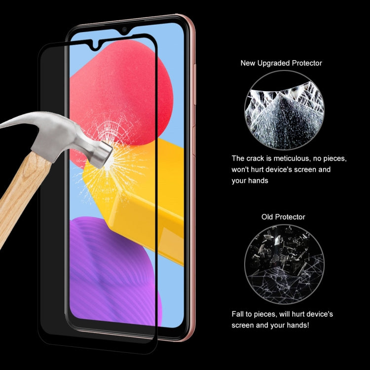 For Samsung Galaxy M13 4G ENKAY Hat-Prince Full Glue 0.26mm 9H 2.5D Tempered Glass Full Film