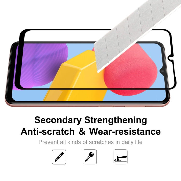 For Samsung Galaxy M13 4G ENKAY Hat-Prince Full Glue 0.26mm 9H 2.5D Tempered Glass Full Film