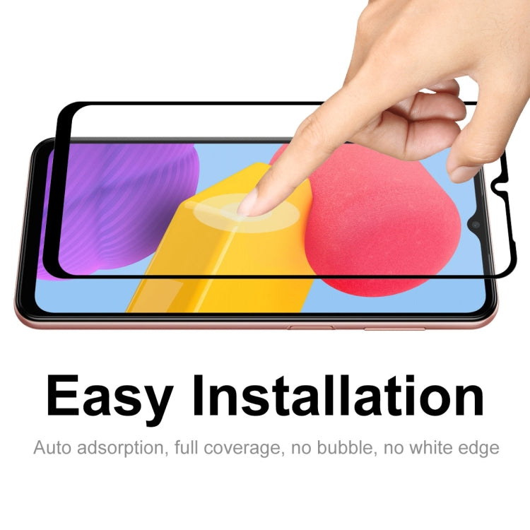 For Samsung Galaxy M13 4G ENKAY Hat-Prince Full Glue 0.26mm 9H 2.5D Tempered Glass Full Film