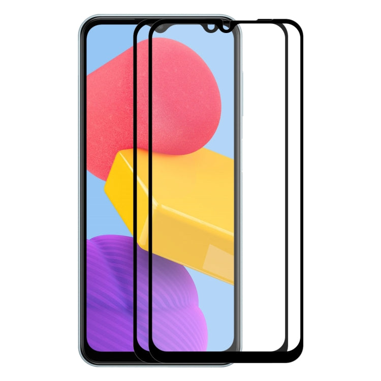 For Samsung Galaxy M13 4G ENKAY Hat-Prince Full Glue 0.26mm 9H 2.5D Tempered Glass Full Film