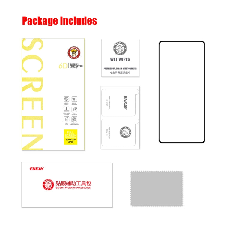 For Samsung Galaxy M53 4G ENKAY Hat-Prince 6D Full Glue Tempered Glass Full Film