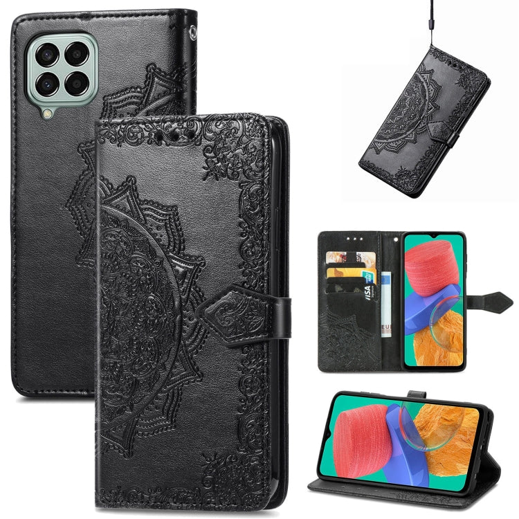 Mandala Flower Embossed Horizontal Flip Leather Phone Case