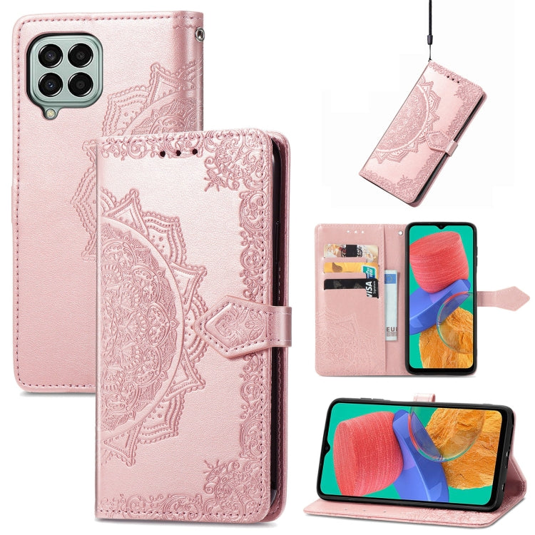 Mandala Flower Embossed Horizontal Flip Leather Phone Case