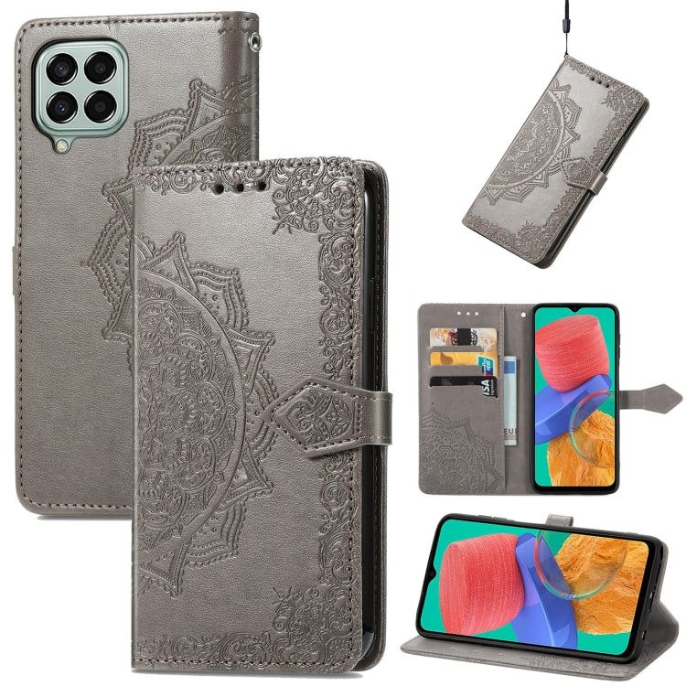 Mandala Flower Embossed Horizontal Flip Leather Phone Case