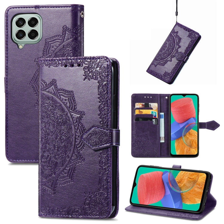 Mandala Flower Embossed Horizontal Flip Leather Phone Case