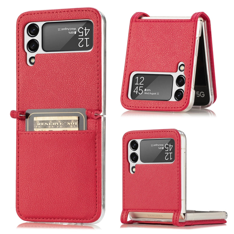 Folding Litchi Texture Card Wallet Phone Case