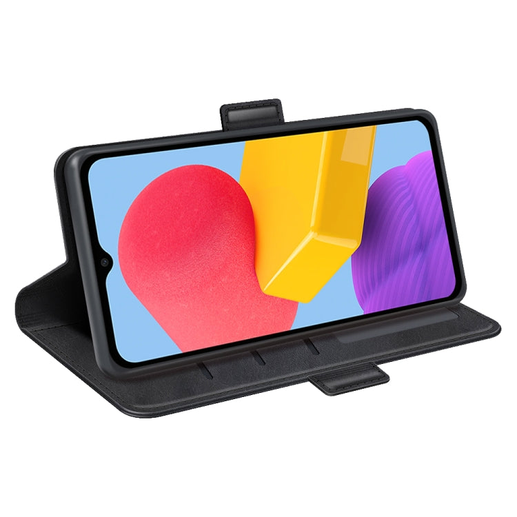 For Samsung Galaxy M13 4G Dual-side Magnetic Buckle Horizontal Flip Leather Phone Case
