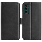 For Samsung Galaxy M13 4G Dual-side Magnetic Buckle Horizontal Flip Leather Phone Case