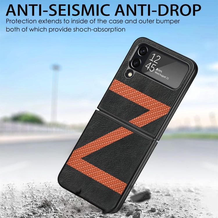 Fiber Stitching Folding Phone Case For Samsung Galaxy Z Flip4