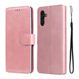 For Samsung Galaxy A13 5G JUNSUNMAY Calf Texture Leather Phone Case
