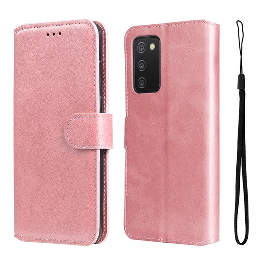 For Samsung Galaxy A03s 165.8mm US Version JUNSUNMAY Calf Texture Leather Phone Case