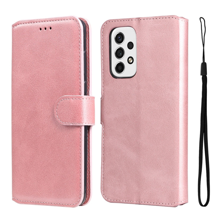 For Samsung Galaxy A53 5G JUNSUNMAY Calf Texture Leather Phone Case