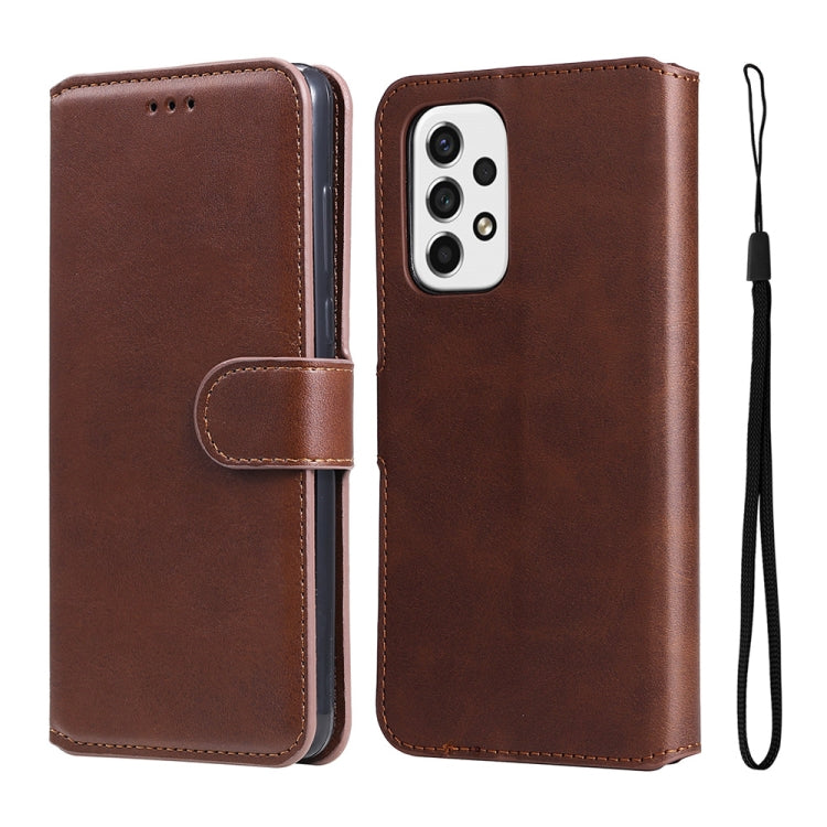 For Samsung Galaxy A53 5G JUNSUNMAY Calf Texture Leather Phone Case