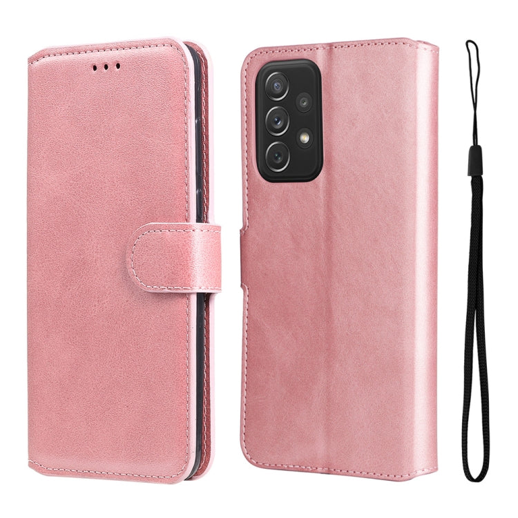 For Samsung Galaxy A73 5G JUNSUNMAY Calf Texture Leather Phone Case
