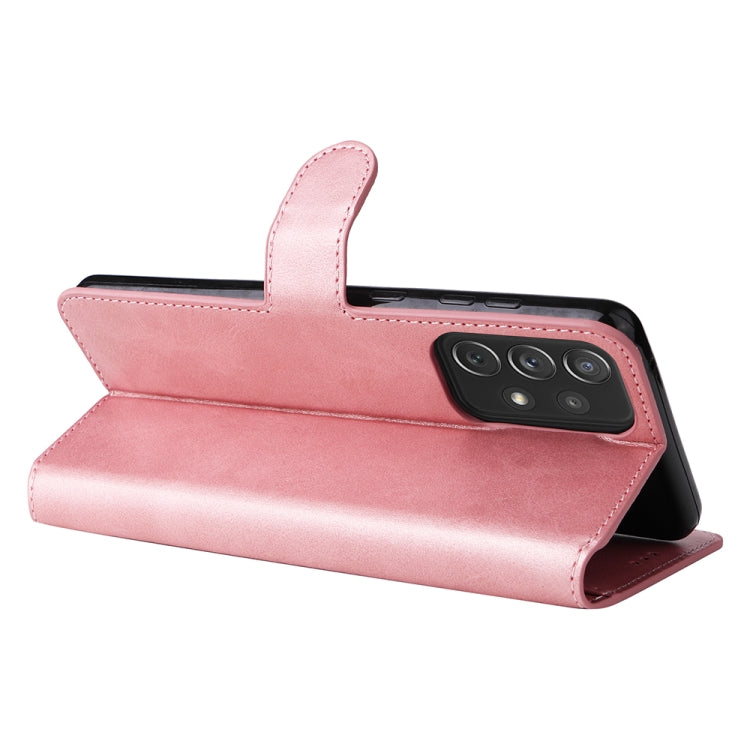 For Samsung Galaxy A73 5G JUNSUNMAY Calf Texture Leather Phone Case