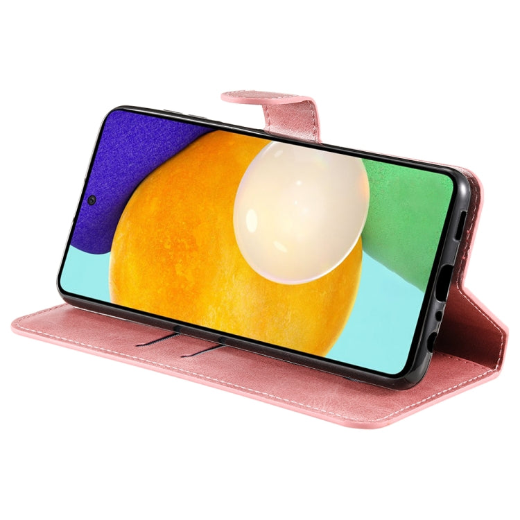 For Samsung Galaxy A73 5G JUNSUNMAY Calf Texture Leather Phone Case