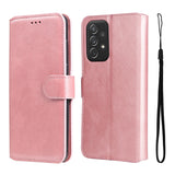 For Samsung Galaxy A73 5G JUNSUNMAY Calf Texture Leather Phone Case
