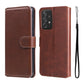 For Samsung Galaxy A73 5G JUNSUNMAY Calf Texture Leather Phone Case