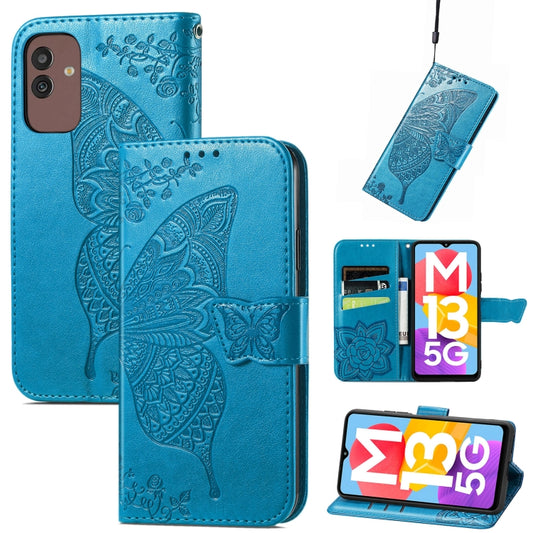 Butterfly Love Flower Embossed Flip Leather Phone Case