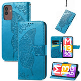 Butterfly Love Flower Embossed Flip Leather Phone Case