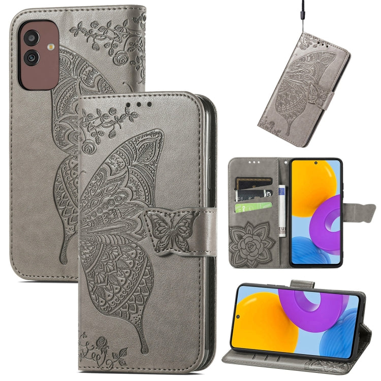 Butterfly Love Flower Embossed Flip Leather Phone Case
