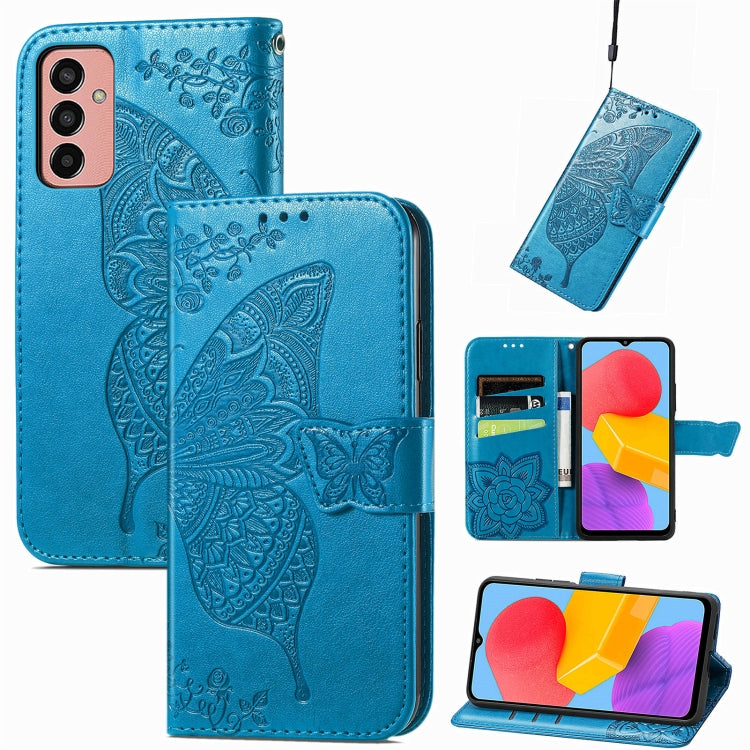 Butterfly Love Flower Embossed Flip Leather Phone Case