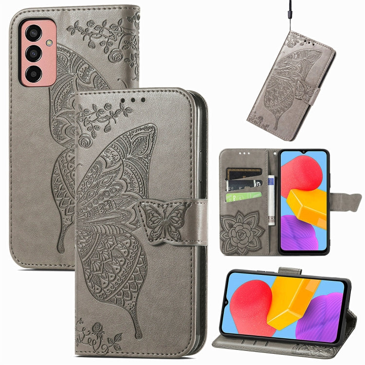 Butterfly Love Flower Embossed Flip Leather Phone Case