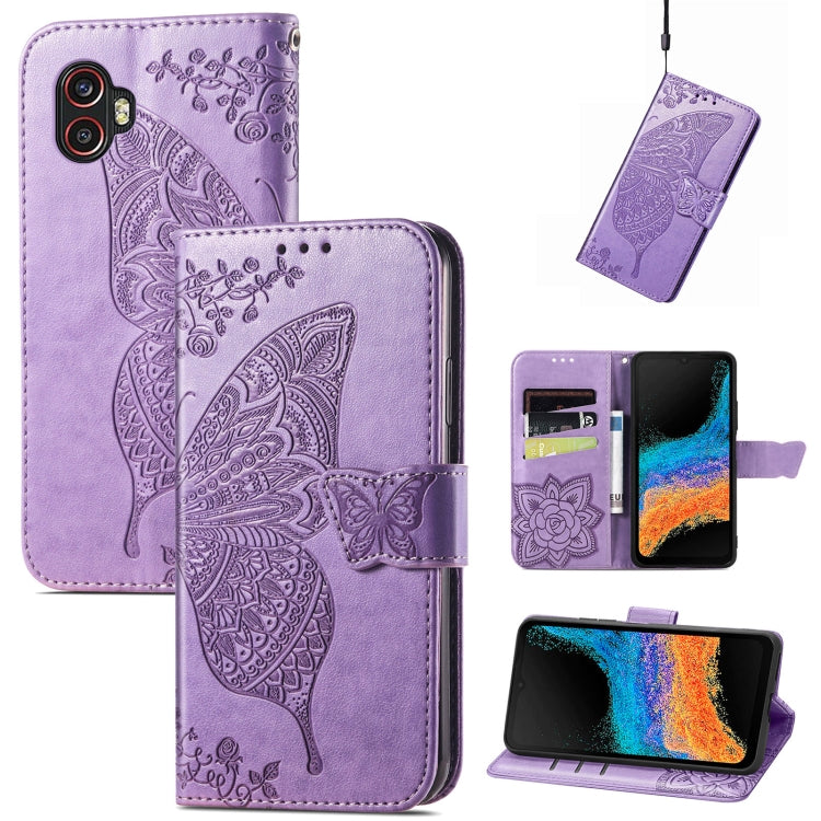 Butterfly Love Flower Embossed Flip Leather Phone Case
