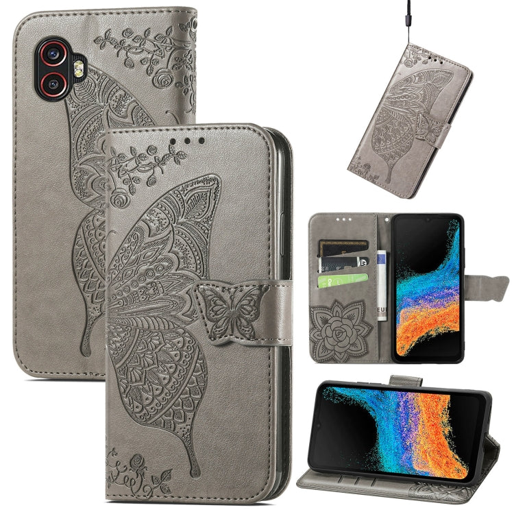 Butterfly Love Flower Embossed Flip Leather Phone Case
